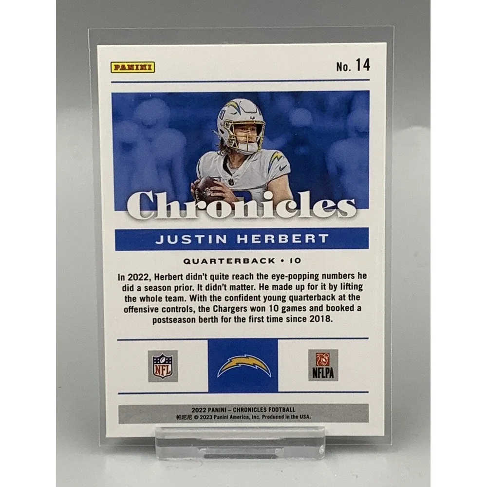 2022 Panini Chronicles Justin Herbert LA Chargers Pink‎ Parallel
